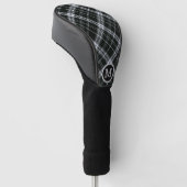 Couvre-club De Golf Motif plaid noir et blanc (Incliné)