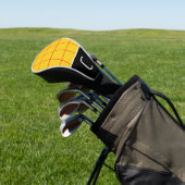 Couvre-club De Golf Motif Plaid simple, Jaune et Rouge (In Situ)