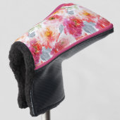 Couvre-club De Golf Motif rose Aquarelle Peony (Devant 3/4)
