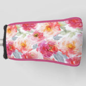 Couvre-club De Golf Motif rose Aquarelle Peony (Devant)