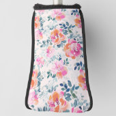 Couvre-club De Golf Motif rose et Turquoise (Tourné à 90°)