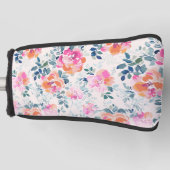 Couvre-club De Golf Motif rose et Turquoise (Devant)