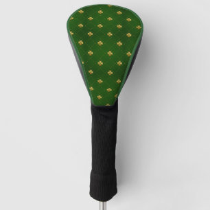 Couvre-club De Golf Motif vert d'or de trèfle