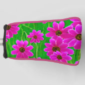 Couvre-club De Golf Motif vert et rose vif (Devant)