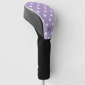 Couvre-club De Golf Motif Violet Classique Monogramme Points (Incliné)