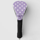 Couvre-club De Golf Motif Violet Classique Monogramme Points (Devant)