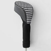 Couvre-club De Golf Motif Zigzag noir et blanc, Motif Chevron (Incliné)