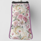 Couvre-club De Golf Motifs Mariages romantiques floraux (Tourné à 90°)