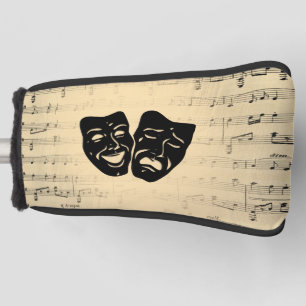 Couvre-club De Golf Musique antique et masques de théâtre