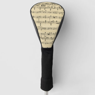 Couvre-club De Golf Musique de feuille antique