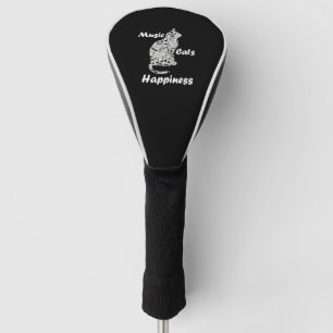 Couvre-club De Golf Musique et chats est une citation du bonheur