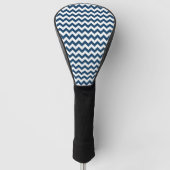Couvre-club De Golf Navy Zigzag, Navy Chevron, Motif géométrique (Devant)