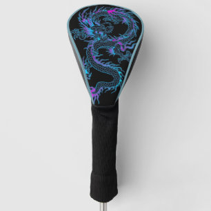 Couvre-club De Golf Neon Blue Dragon Golf Head Couverture