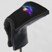 Couvre-club De Golf Neon Firefly sur noir (Devant 3/4)
