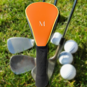 Couvre-club De Golf néon orange - ajouter monogramme