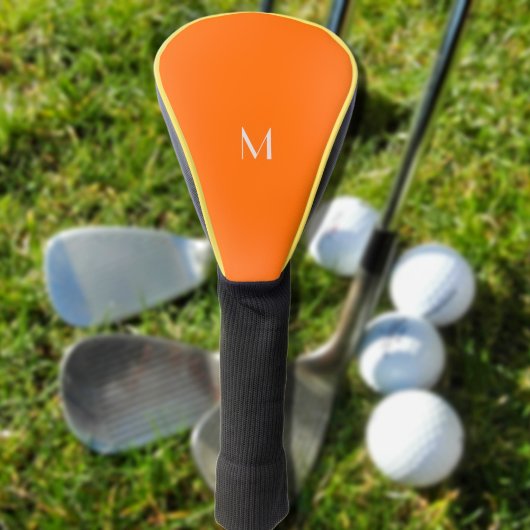 Couvre-club De Golf néon orange - ajouter monogramme