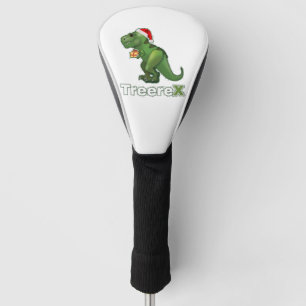 Couvre-club De Golf Noël Arbre Rex Green Dinosaur Noël Cadeau Casquett
