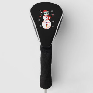 Couvre-club De Golf Noël Baseball Snowman Santa Hat Cadeau