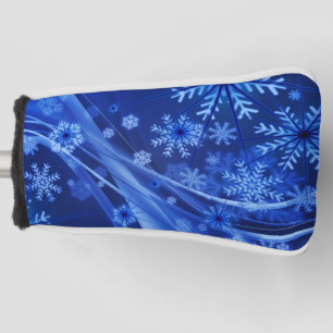 Couvre-club De Golf Noël des Flèches de neige d'hiver bleues