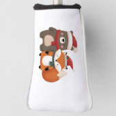 Couvre-club De Golf Noël/hiver Mignonne Ours et renard (Tourné à 90°)