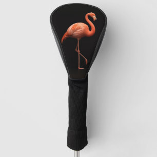 Couvre-club De Golf Noir 4 Luxe Golf Couverture, Flamant rose rose Ois