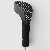 Couvre-club De Golf Noir avec points blancs (Incliné)