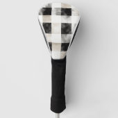 Couvre-club De Golf Noir Chic Crème Plaid Noël (Devant)