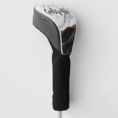 Couvre-club De Golf Noir et Marbre blanc (Incliné)