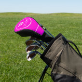 Couvre-club De Golf Nom de golf à monogramme rose (In Situ)
