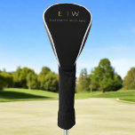 Couvre-club De Golf Nom de monogramme minimaliste en or noir classique<br><div class="desc">Améliorez votre jeu de golf et votre style avec nos Couvertures Monogram Golf Club minimaliste Moderne Classique Élégant. Conçu avec soin, ce club combine harmonieusement sophistication intemporelle et minimalisme contemporain, en faisant un accessoire incontournable pour tout golfeur. Conçues avec précision et attention au détail, ces couvertures de club sont plus...</div>