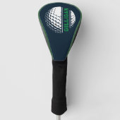 Couvre-club De Golf Nom des golfeurs bleu et vert (Devant)