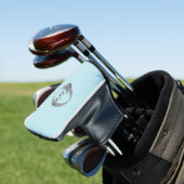 Couvre-club De Golf Nom du script de monogramme Turquoise léger (In Situ)