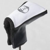 Couvre-club De Golf Nom élégant du script de monogramme (Devant 3/4)