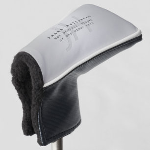 Couvre-club De Golf Nom et Slogan modifiable moderne Gradient gris