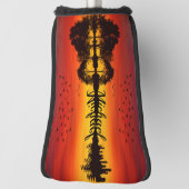 Couvre-club De Golf Nom guitariste orange moderne Aquarelle (Tourné à 90°)