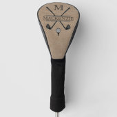 Couvre-club De Golf Nom initial monogramme classique (Devant)