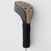 Couvre-club De Golf Nom initial monogramme classique (Incliné)
