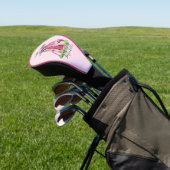 Couvre-club De Golf Nom initial Monogramme Rose Girly (In Situ)