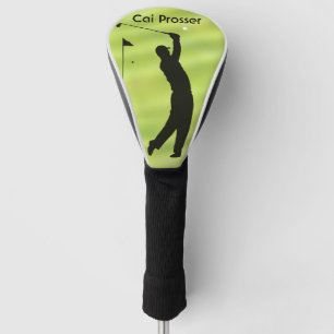 Couvre-club De Golf Nom modifiable Golfer sur le vert