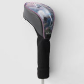 Couvre-club De Golf Nom personnalisé belle licorne (Incliné)