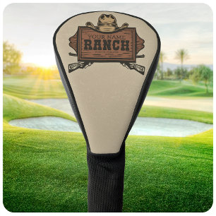 Couvre-club De Golf NOM PERSONNALISÉ Canons Cowboy Connexion Western R