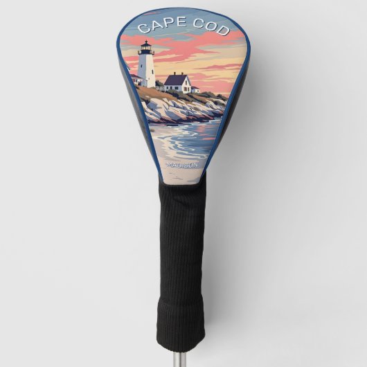 Couvre-club De Golf Nom personnalisé Cape Cod Massachusetts (Devant)