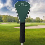 Couvre-club De Golf Nom personnalisé Golf Clubs Emerald Green<br><div class="desc">Personnalisez le nom dans la typographie classique pour créer un cadeau de golf unique et garder le saké pour n'importe quel golfeur. Conçu par Thisisnotme©</div>