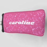 Nom personnalisé Paillettes Rose Chaude Rétro