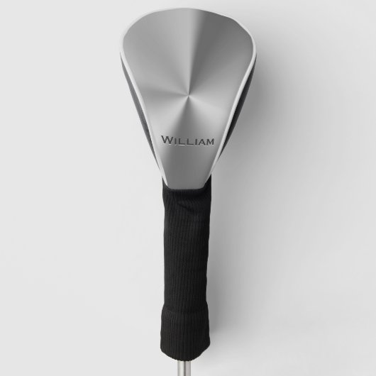 Couvre-club De Golf Nom personnalisé par métal balayé (Devant)