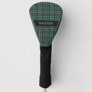 Couvre-club De Golf Nom personnalisé Plaid / Tartan Motif