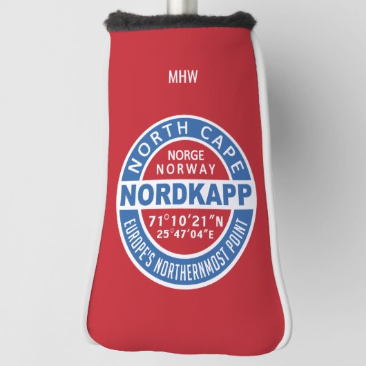 Couvre-club De Golf NORDKAPP Norvège couvre-putteur monogramme personn (Tourné à 90°)