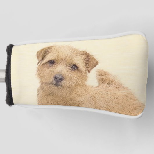 Couvre-club De Golf Norfolk Terrier Peinture - Art Chien original (Devant)
