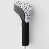 Couvre-club De Golf Notes de Musique (Incliné)