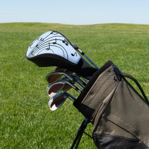 Couvre-club De Golf Notes de musique fantaisie Bleu